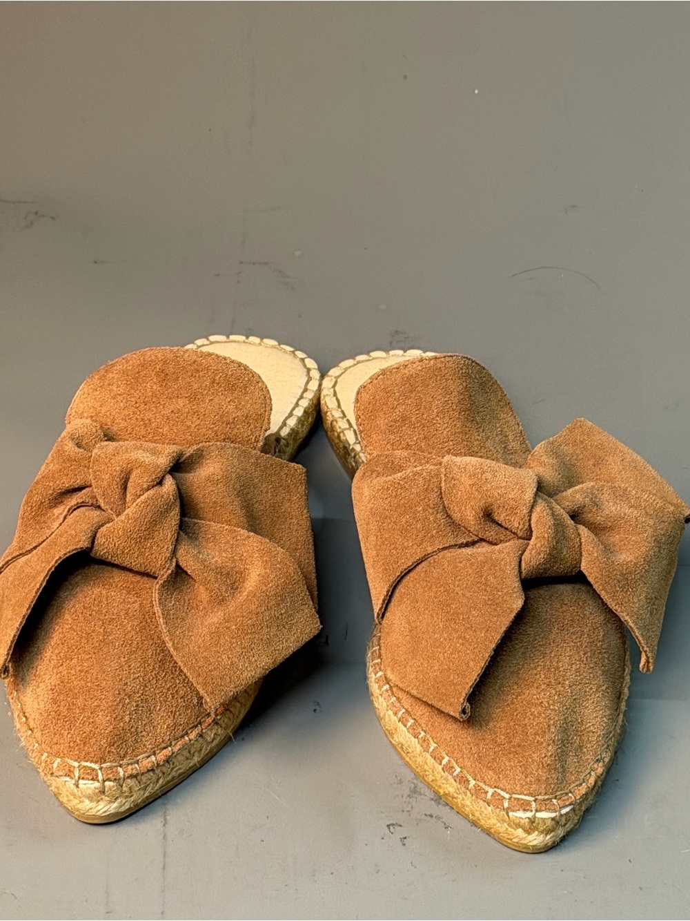 Women's Bow Espadrille Slip-On Moccasins in Brown
